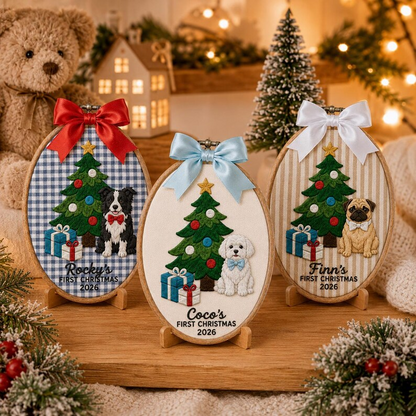 Custom Pet's First Christmas 2026 Ornament