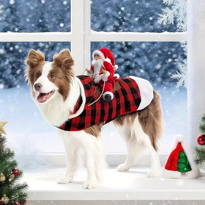 Santa's Sleigh Rider Dog Costume