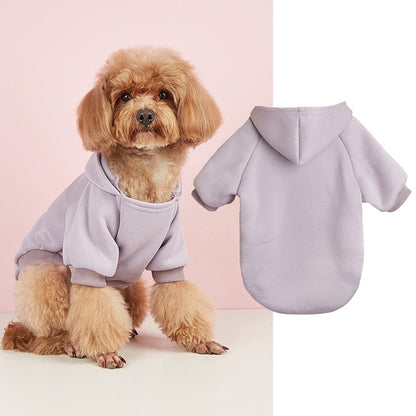 Personalized Embroidery Solid-Color Warm Pet Hoodie