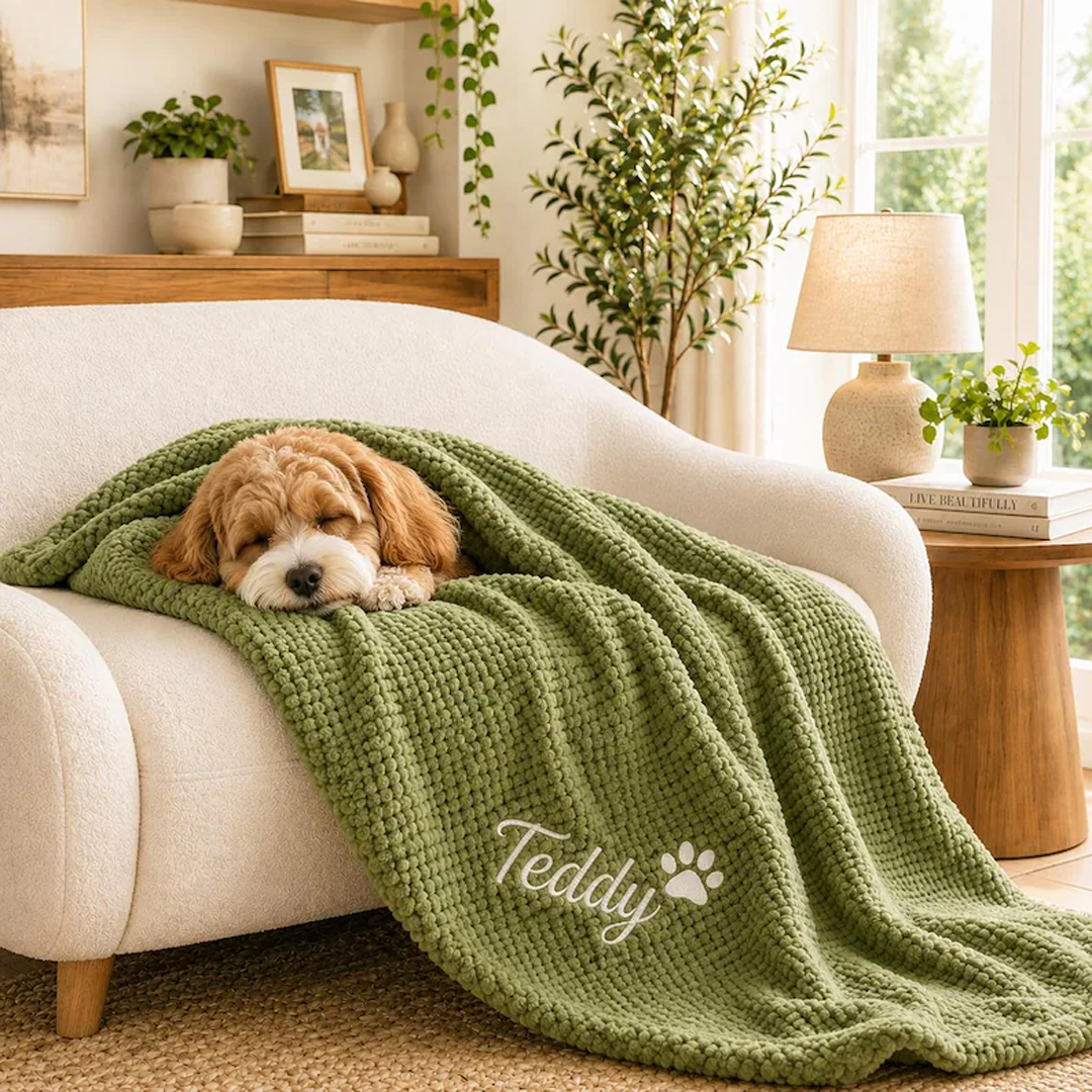 Personalized Coral Fleece Pet Blanket