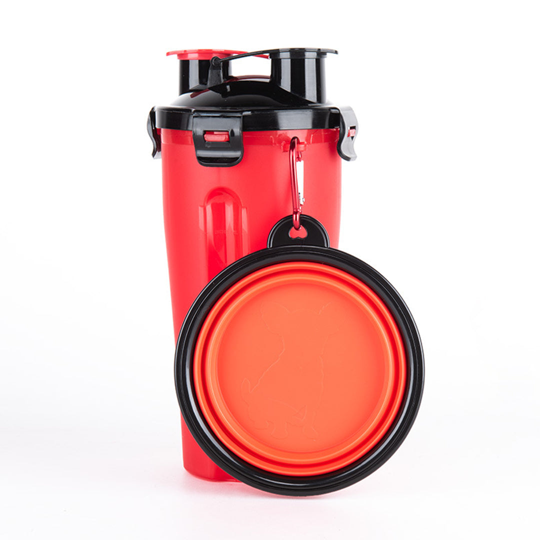 Portable 2-in-1 Pet Water & Food Cup for Outdoor