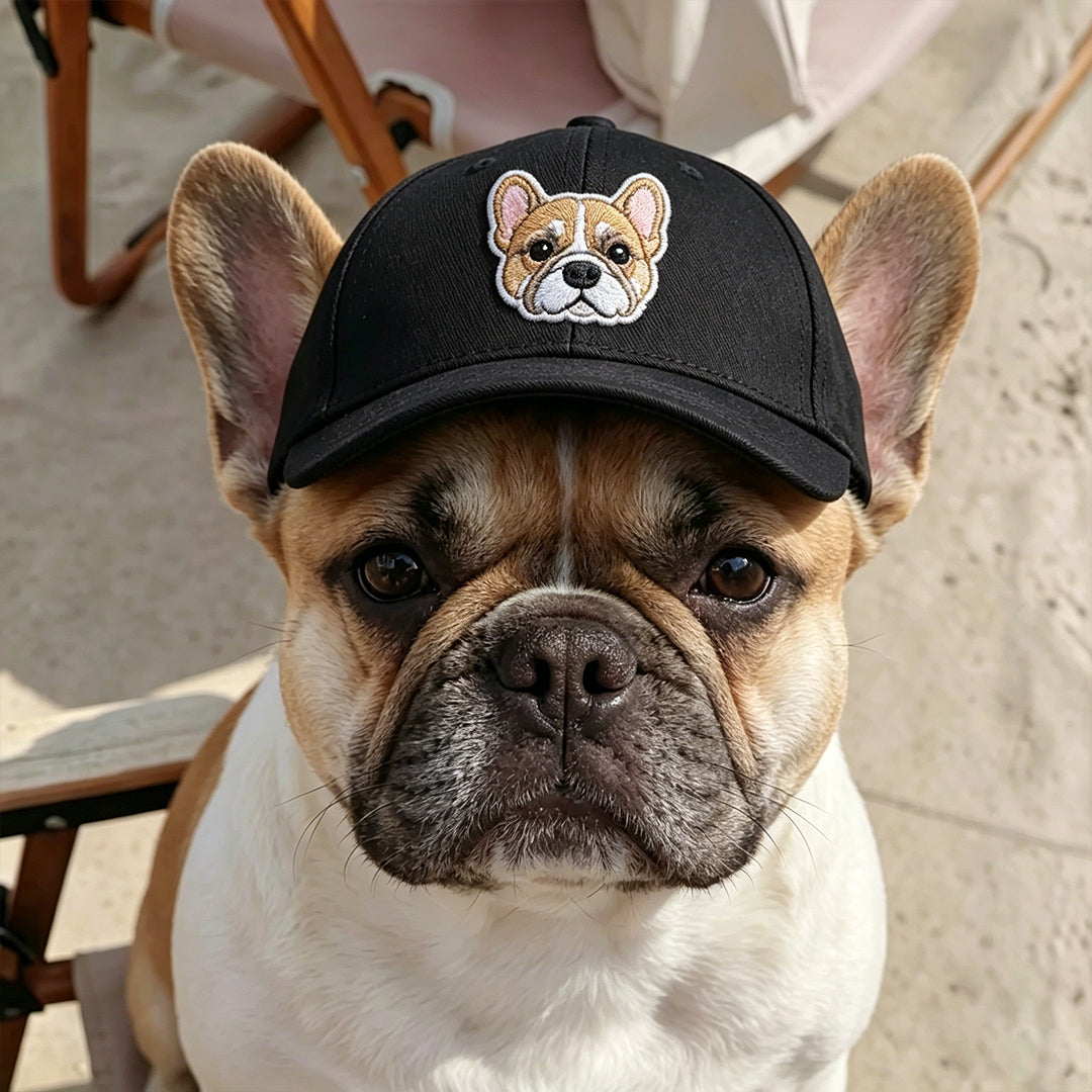 Personalized Embroidered Dog Portrait Sun Hat