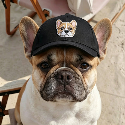 Personalized Embroidered Dog Portrait Sun Hat