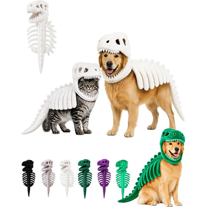 Puptailor Glow-in-the-Dark Dinosaur Skeleton Pet Halloween Costume