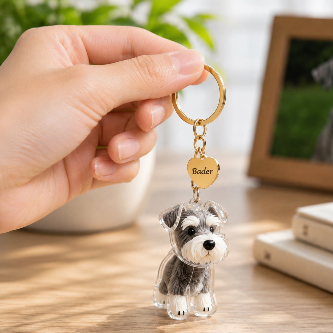 Personalized Pet Hair Keepsake Keychain
