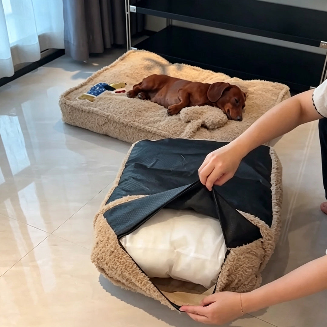 Puptailor Personalized Plush Embroidered Pet Bed