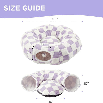2-in-1 Foldable Cat Play Tunnel and Cozy Cat Bed