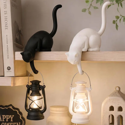 Puptailor Vintage-Style Halloween Cat Lantern 3D-Printed Hanging Ornament
