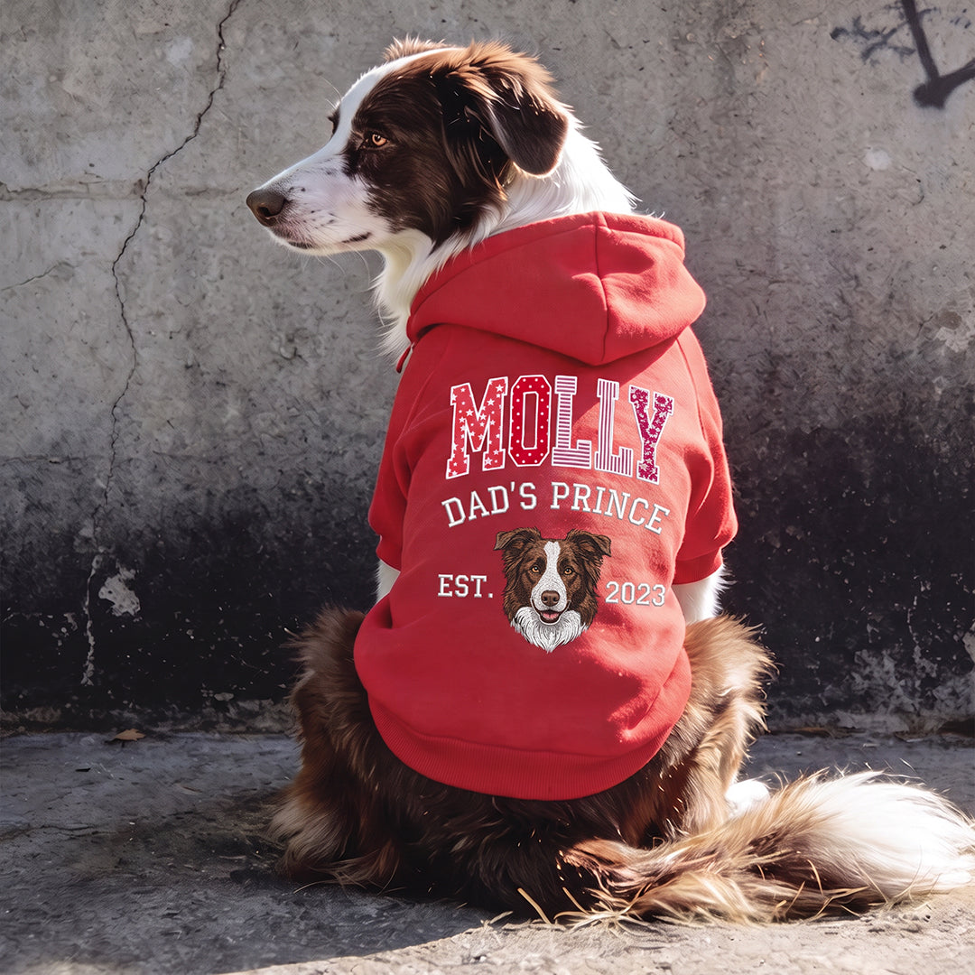 Personalized Dog Patchwork Embroidered Hooded