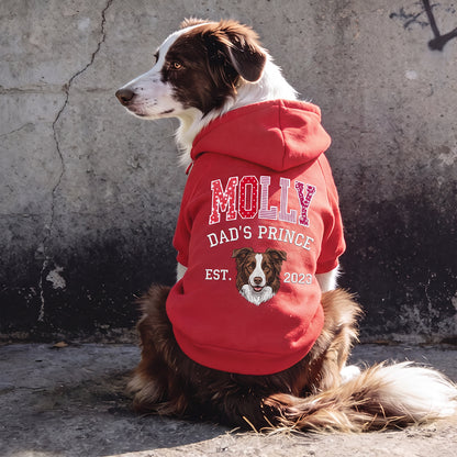 Personalized Dog Patchwork Embroidered Hooded