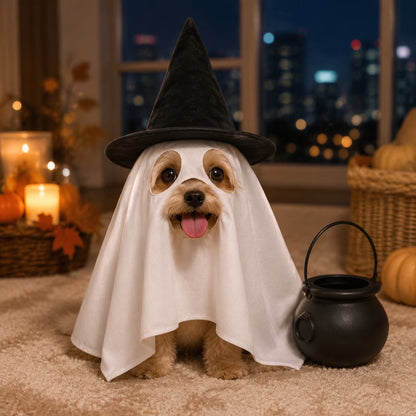 Puptailor Halloween Ghost Costume for Dogs