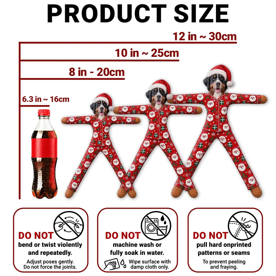 Personalized Christmas Costume Pet Poseable Plush Doll with Funny Pet Photos