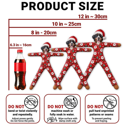 Personalized Christmas Costume Pet Poseable Plush Doll with Funny Pet Photos