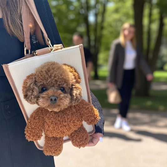 Personalized Cute Plush Pet Head-Peeking Doll Bag