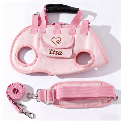 Personalized Custom Portable, Breathable, Crossbody Pet Backpack