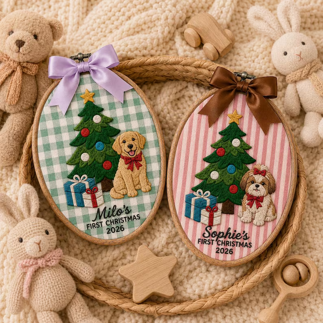 Custom Pet's First Christmas 2026 Ornament