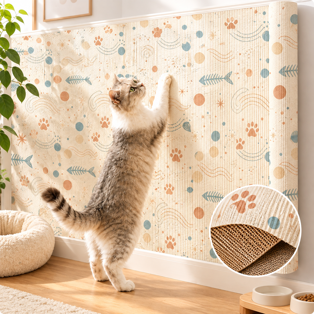 Puptailor Self-Adhesive Cat Scratch Mat — Cuttable Wall Protector Film That Saves Your Furniture