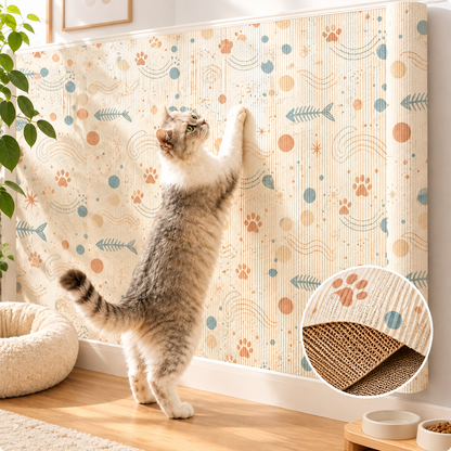 Puptailor Self-Adhesive Cat Scratch Mat — Cuttable Wall Protector Film That Saves Your Furniture