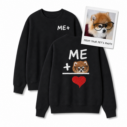 Custom Me & Pet Portrait Embroidered Sweatshirt