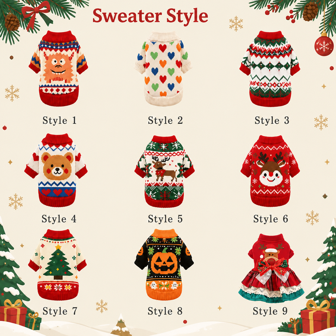 Personalized Holiday Knit Pet Sweater