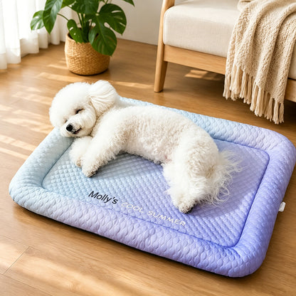 Customizable Name Gradient Cooling Mat for Cats & Dogs