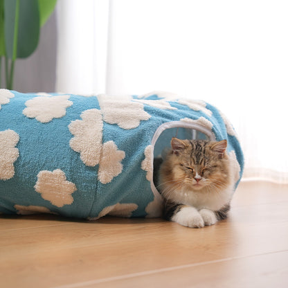 2-in-1 Foldable Cat Play Tunnel and Cozy Cat Bed