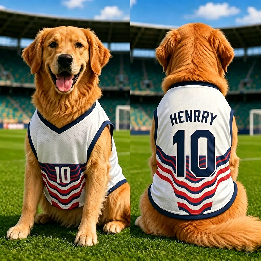 Personalized Dog Jersey with Name Number
