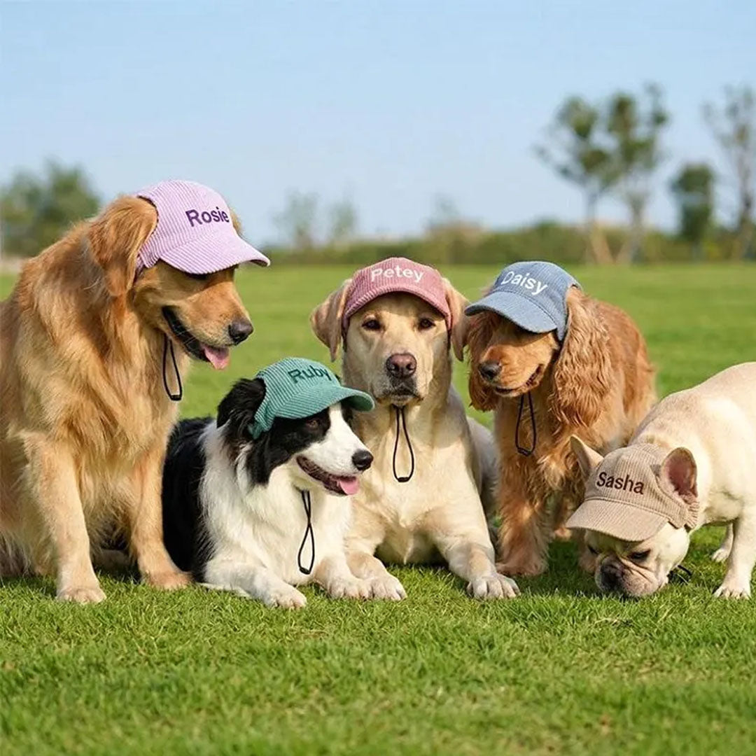 Personalized Corduroy Embroidered Pet Hat