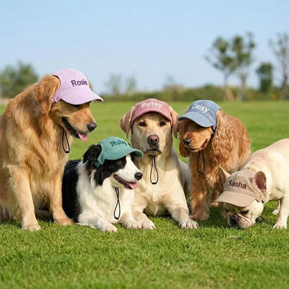 Personalized Corduroy Embroidered Pet Hat