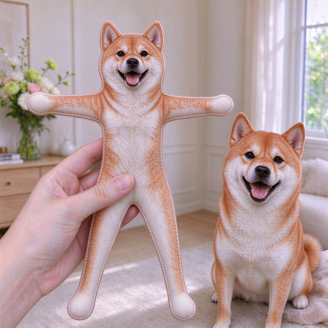 Personalized Custom Photo Funny Pet Squishy Toy Poseable Plush Doll