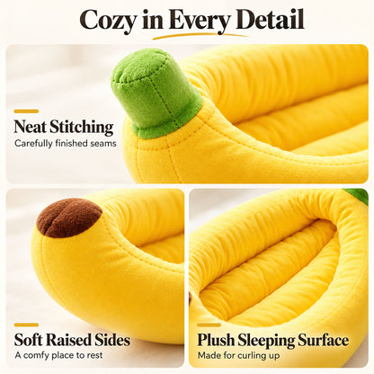 Banana-Shaped Pet Bed