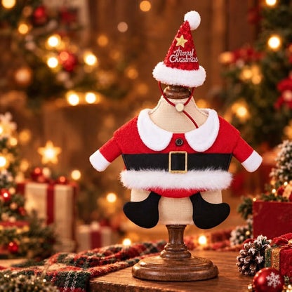 Christmas Pet Santa Collar And Hat