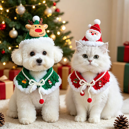 Christmas Pet Knit Scarf & Hat