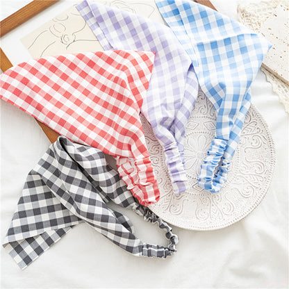 Personalized Embroidered Name Plaid Dog & Cat Bandana