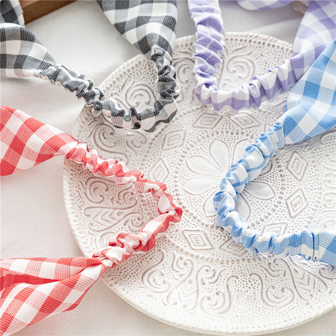 Personalized Embroidered Name Plaid Dog & Cat Bandana