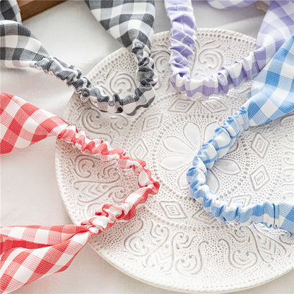 Personalized Embroidered Name Plaid Dog & Cat Bandana