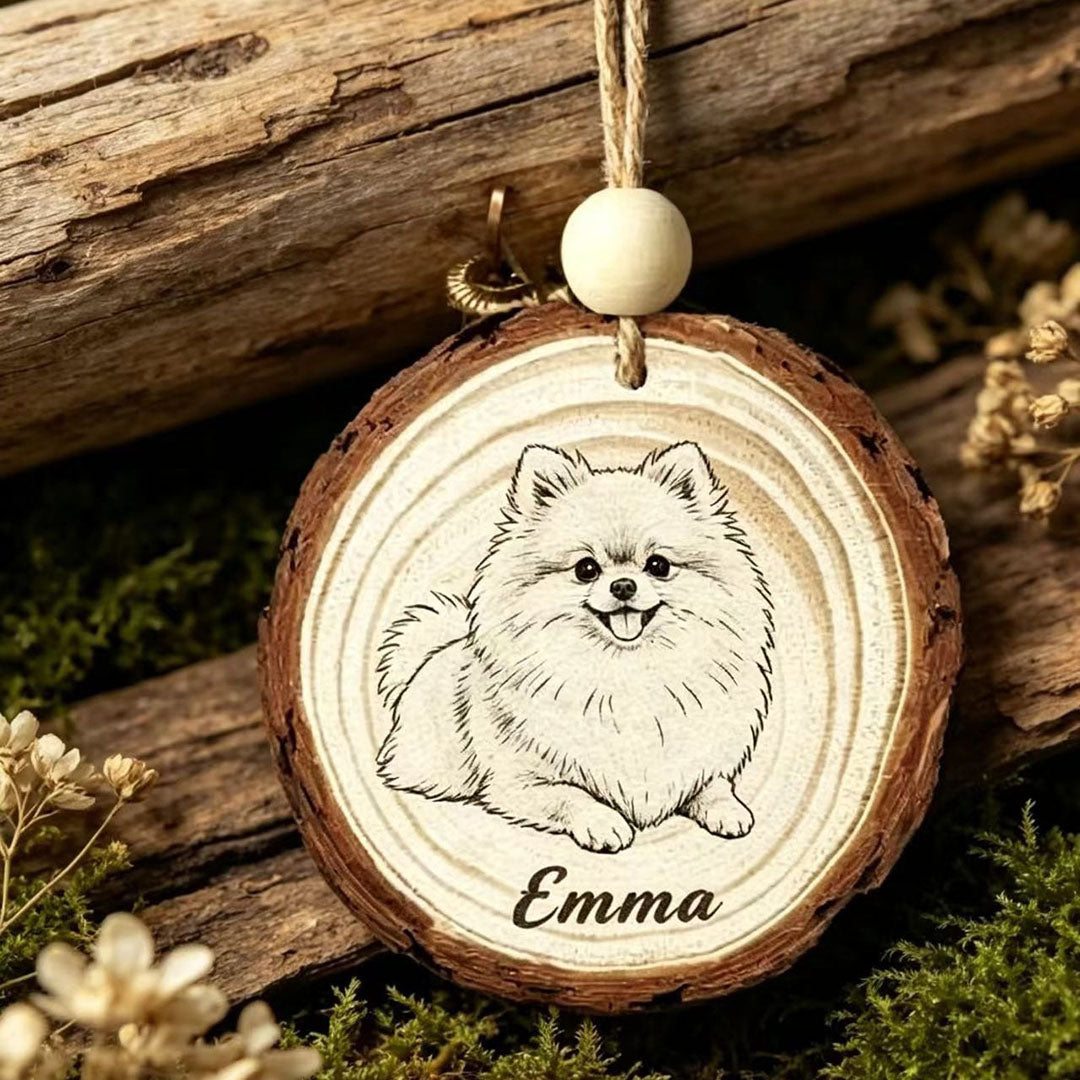 Custom Pet Portrait Wooden Ornament