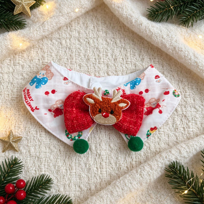 Christmas Pet Scarf and Hat Set for Small Dogs and Cats