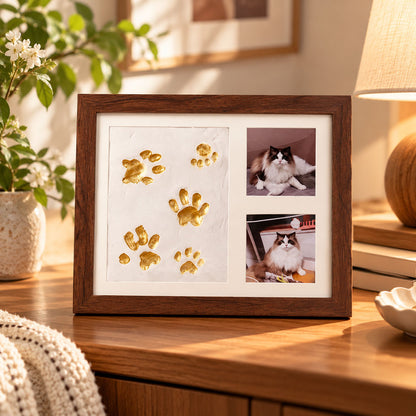 DIY Clay Pet Paw Print Keepsake Frame