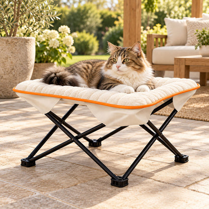 Foldable Plush Cat Bed