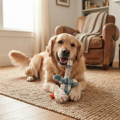 Custom Embroidered Name Dog Toy